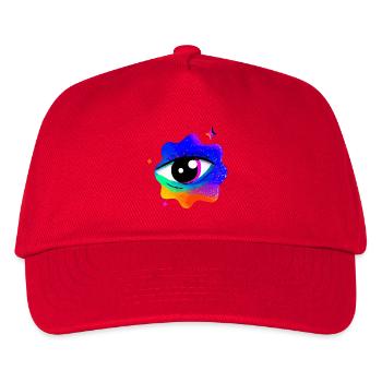 Lebhafter Regenbogen-Augennebel - Kinder Basecap - Rot - Vorne