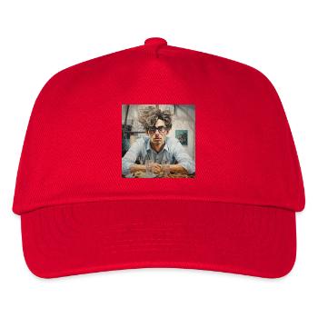 Artist portrait in the chaos studio Brille wirr - Kids’ Baseball Cap - red - Front