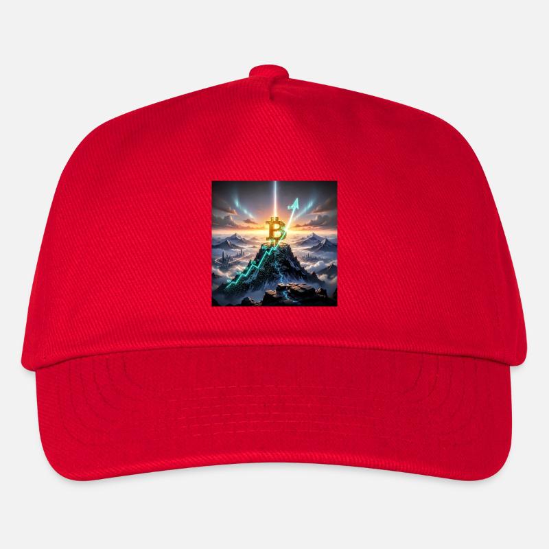 Bitcoin Gipfelaufstieg 3D - Kinder Basecap - Rot