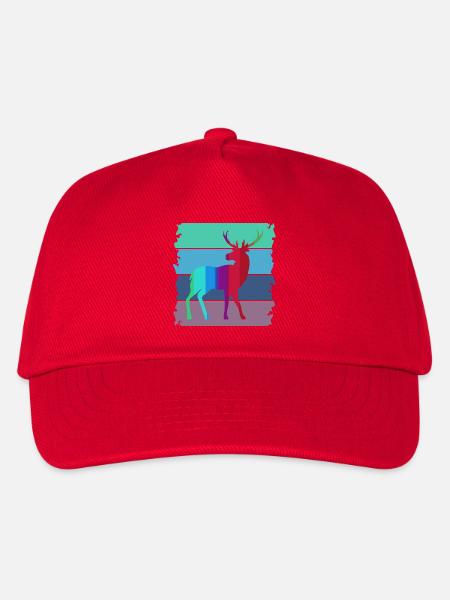 Hirsch - Kinder Basecap - Rot