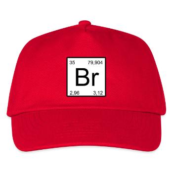 Brom Br Element Block Design - Kinder Basecap - Rot - Vorne