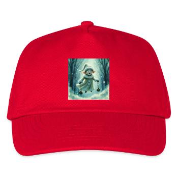 Winterelf mit Glocken - Kinder Basecap - Rot - Vorne
