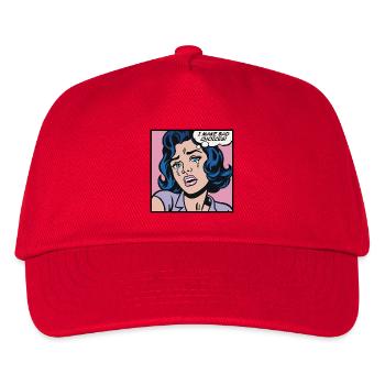 Ich treffe schlechte Entscheidungen. Pop-Art-Mädchen - Kinder Basecap - Rot - Vorne