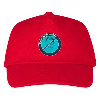 Nicht mein Kanzler - Kanzler Karikatur Ring - Kinder Basecap - Rot - Vorne