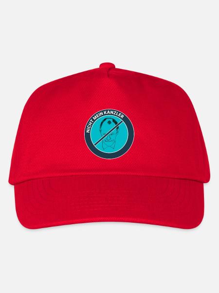 Nicht mein Kanzler - Kanzler Karikatur Ring - Kinder Basecap - Rot