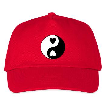 Heart YinYang Contrast - Kids’ Baseball Cap - red - Front