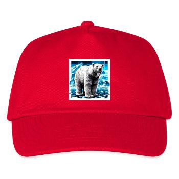ours blanc - Casquette de baseball Enfant - rouge - Devant