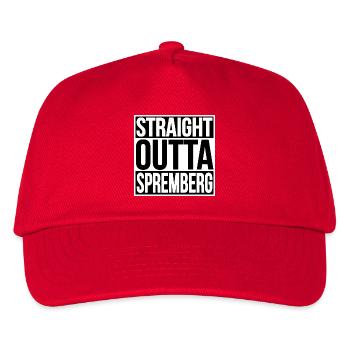 Straight Outta Spremberg - Kinder Basecap - Rot - Vorne