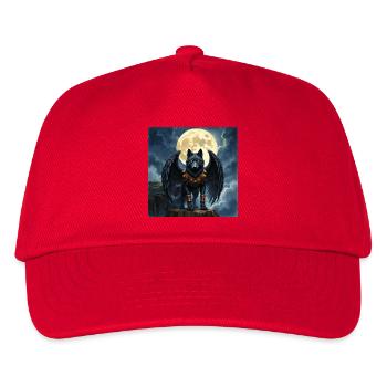 Geflügelter Wolf bei Vollmond - Kinder Basecap - Rot - Vorne