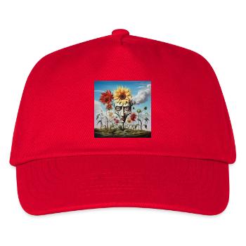 Surreal Sun Head Face - Kids’ Baseball Cap - red - Front