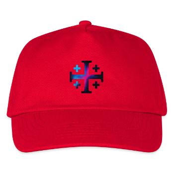 Cairo's Cross (Jerusalem Cross) – Midnight - Kids’ Baseball Cap - red - Front