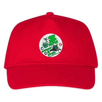 1423-SNOW_BUDDIES_4_EVER_groen-lettres - Casquette de baseball Enfant - rouge - Devant