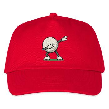 Funny Golf Dabbing Golf Ball Golfer Design - Kids’ Baseball Cap - red - Front