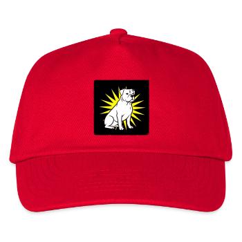 Cool Dog in Punk Rock & Pop Art Style - Kids’ Baseball Cap - red - Front