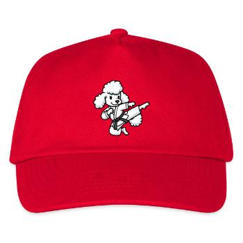 Karate Pudel Kampfsport Hund Selbstverteidigung - Kinder Basecap - Rot - Vorne