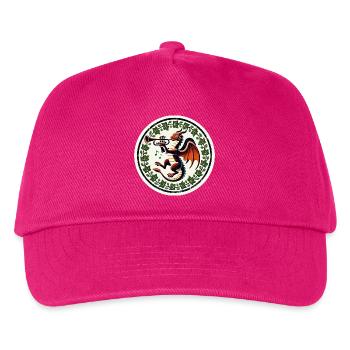Trompetendrache im Efeukranz - Kinder Basecap - Fuchsia - Vorne