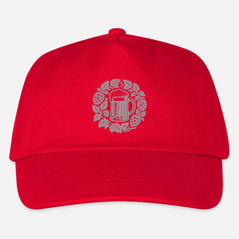 Bier kranz - Kinder Basecap - Rot