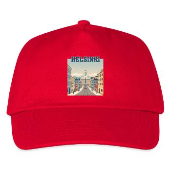 Helsinki Tram to Senate Square - Kids’ Baseball Cap - red - Front