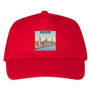 Bern Riverside Cityscape - Kids’ Baseball Cap - red - Front