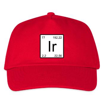 Iridium Symbol im Periodensystem - Kinder Basecap - Rot - Vorne