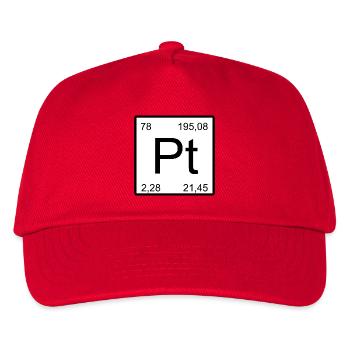 Platinum Pt Element Typog - Kids’ Baseball Cap - red - Front