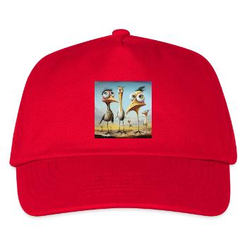 Coastal Gossip: Bizarre Bird Troop - Kids’ Baseball Cap - red - Front