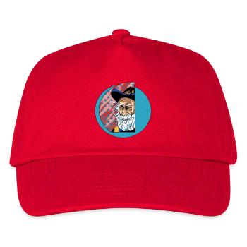 Patriotischer bärtiger Vater – Americana-Porträt - Kinder Basecap - Rot - Vorne
