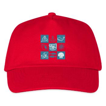 Calls of the Ocean Nautical Patterns - Kids’ Baseball Cap - red - Front