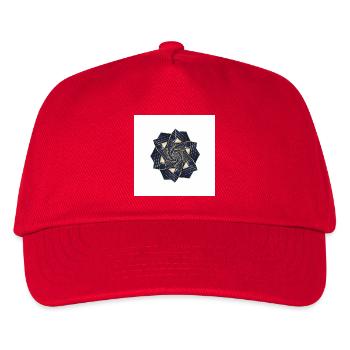 Rosace Spirale Dorée Navy - Casquette de baseball Enfant - rouge - Devant