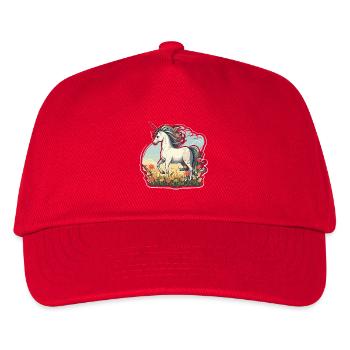 Licorne dans le champ de soleil - Casquette de baseball Enfant - rouge - Devant