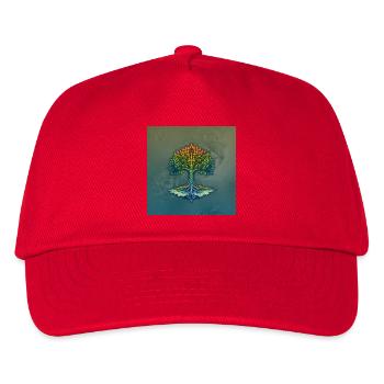 Braided Rainbow Tree - Kids’ Baseball Cap - red - Front