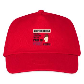 Akupunkteur bezahlt, um Leute zu stupsen, professionell - Kinder Basecap - Rot - Vorne