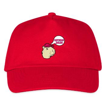 Rentnerin 2026 Rente Capybara - Kinder Basecap - Rot - Vorne