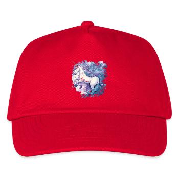 Moondream Unicorn with Shimmering Mane - Kids’ Baseball Cap - red - Front