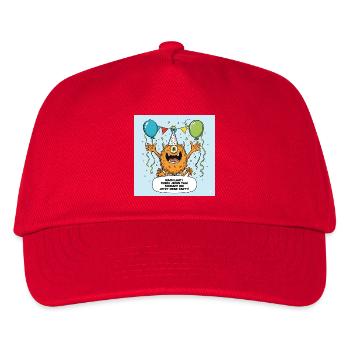 Party Monster mit Einäugigem Jubel - Kinder Basecap - Rot - Vorne