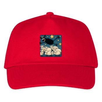 Schwarzes Schaf - Kinder Basecap - Rot - Vorne