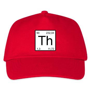 Th Thorium Element Icon Artwork - Kids’ Baseball Cap - red - Front