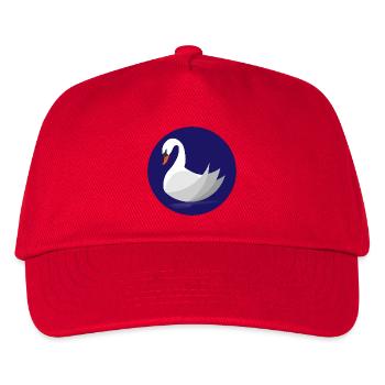 Schwan - Kinder Basecap - Rot - Vorne