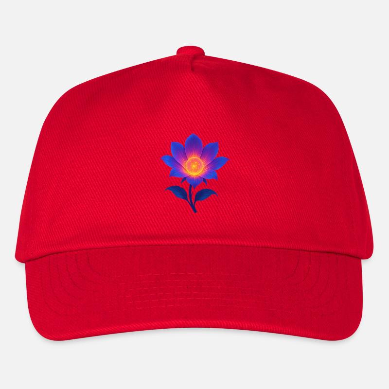 Neon-Nacht-Lotus - Kinder Basecap - Rot