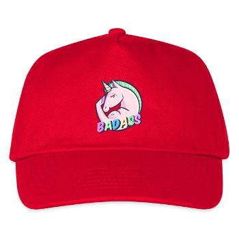 Badass Pastel Unicorn Rainbow - Kids’ Baseball Cap - red - Front