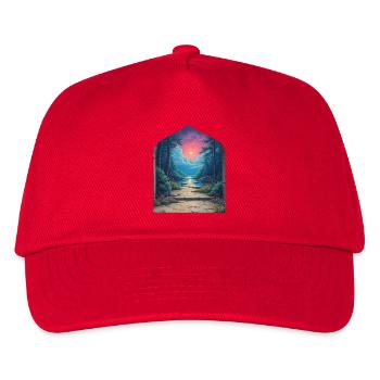 Sunset Portal in Forest Landscape - Kids’ Baseball Cap - red - Front