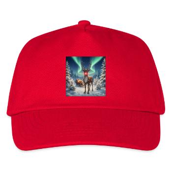 Rudolph im Polarwald - Kinder Basecap - Rot - Vorne