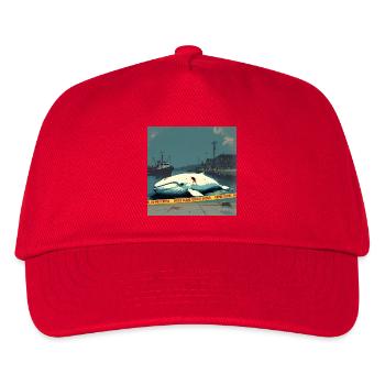 Weißer Wal tot am Pier gefunden - Kinder Basecap - Rot - Vorne