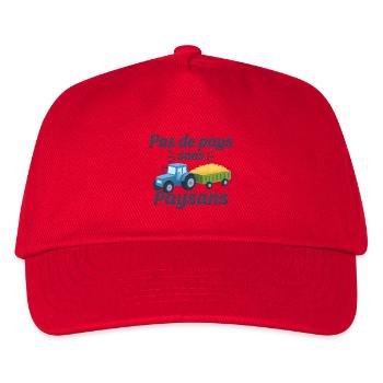 Pas de pays sans Paysans - Casquette de baseball Enfant - rouge - Devant