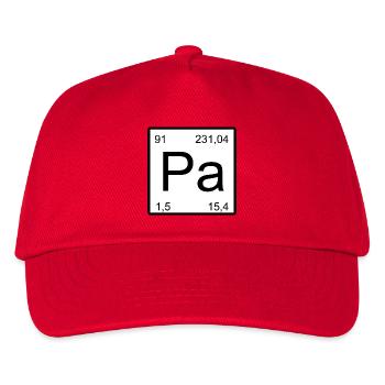 Protactinium Pa Element Typography - Kids’ Baseball Cap - red - Front