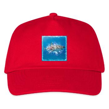Trance Shark - Kinder Basecap - Rot - Vorne