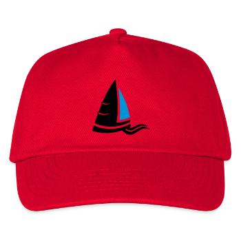 SeeLuft Segel Wappen Segelboot Logo Segelsport - Kinder Basecap - Rot - Vorne
