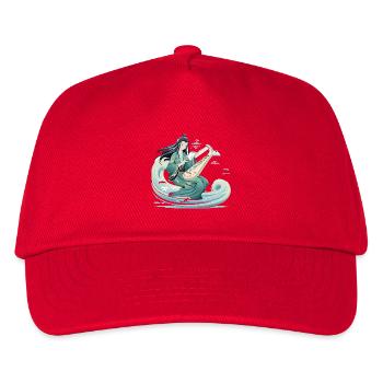 Guqin Master on Sea Wave - Kids’ Baseball Cap - red - Front