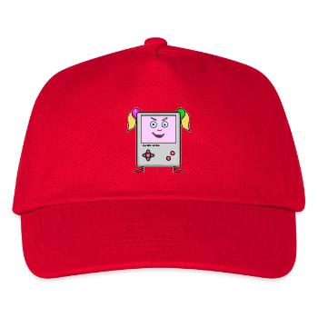 Game Girl – Retro Cartoon Konsole - Kinder Basecap - Rot - Vorne