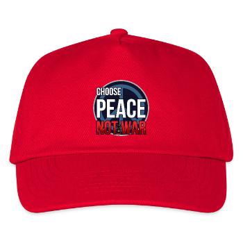 Choose Peace Not War - Kids’ Baseball Cap - red - Front